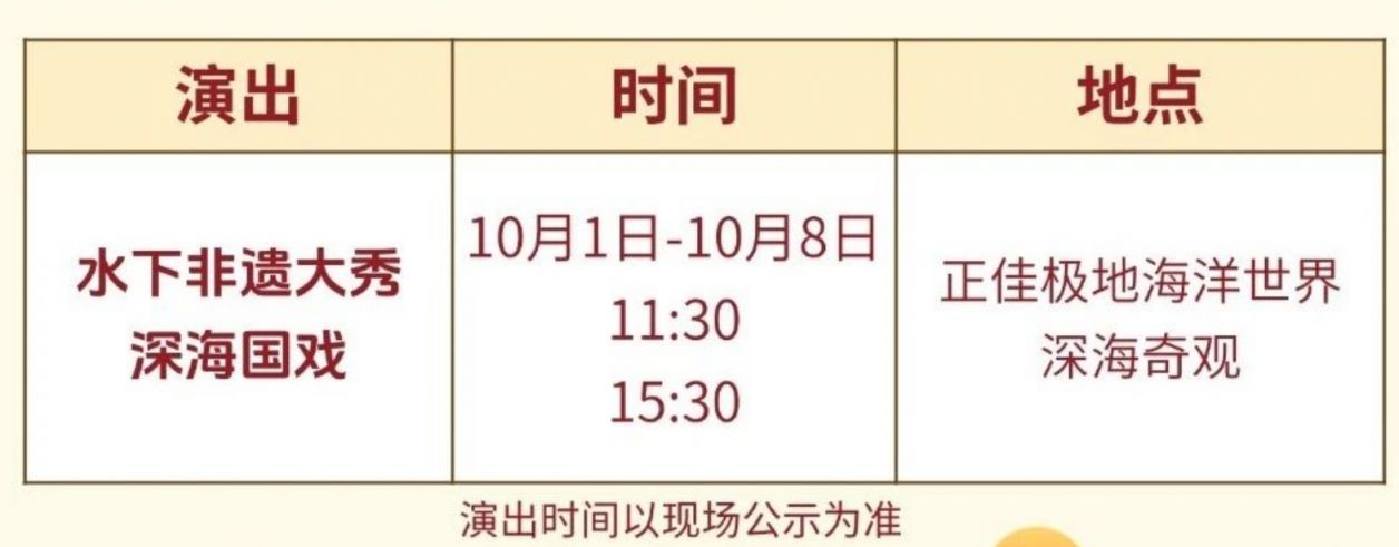 2025年广州正佳极地海洋世界国庆＋中秋活动攻略（门票＋活动时间）